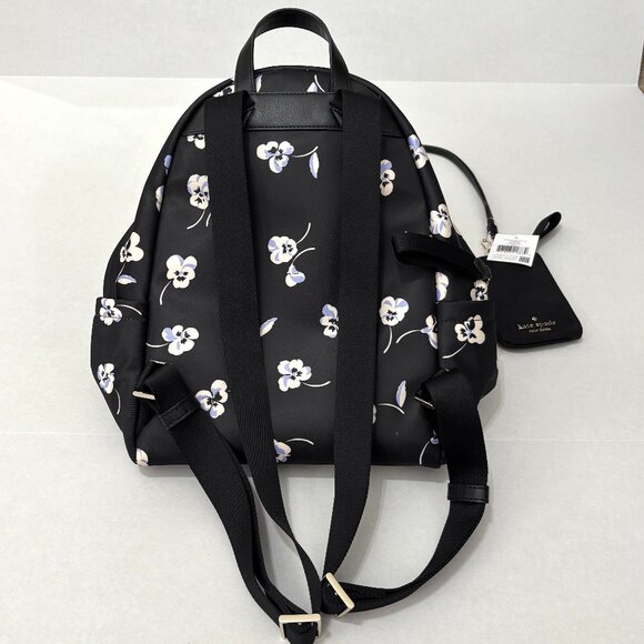NWOT Kate Spade Chelsea Daisy Floral Printed Medium Backpack Bag Nylon Card Case - Picture 4 of 7